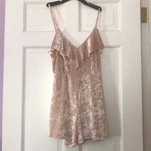 Urban Outfitters Crushed Velvet Romper